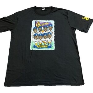 MLB LA Dodgers Lakers Showtime Reunion Shirt XL Black Short Sleeve Graphic World